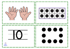 subitizing flashcards numbers 1-20